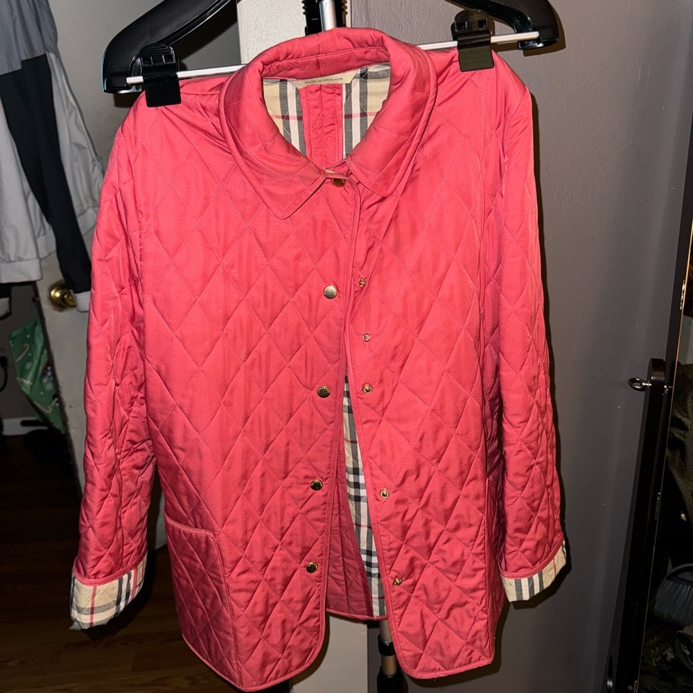 Burberry Pink Azalea Quilted Jacket